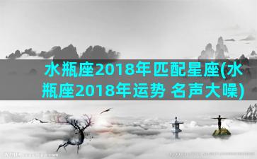 水瓶座2018年匹配星座(水瓶座2018年运势 名声大噪)